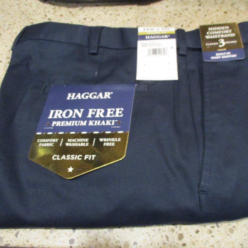 Men's Haggar Iron Free Premium Khaki Classic Fit Pants